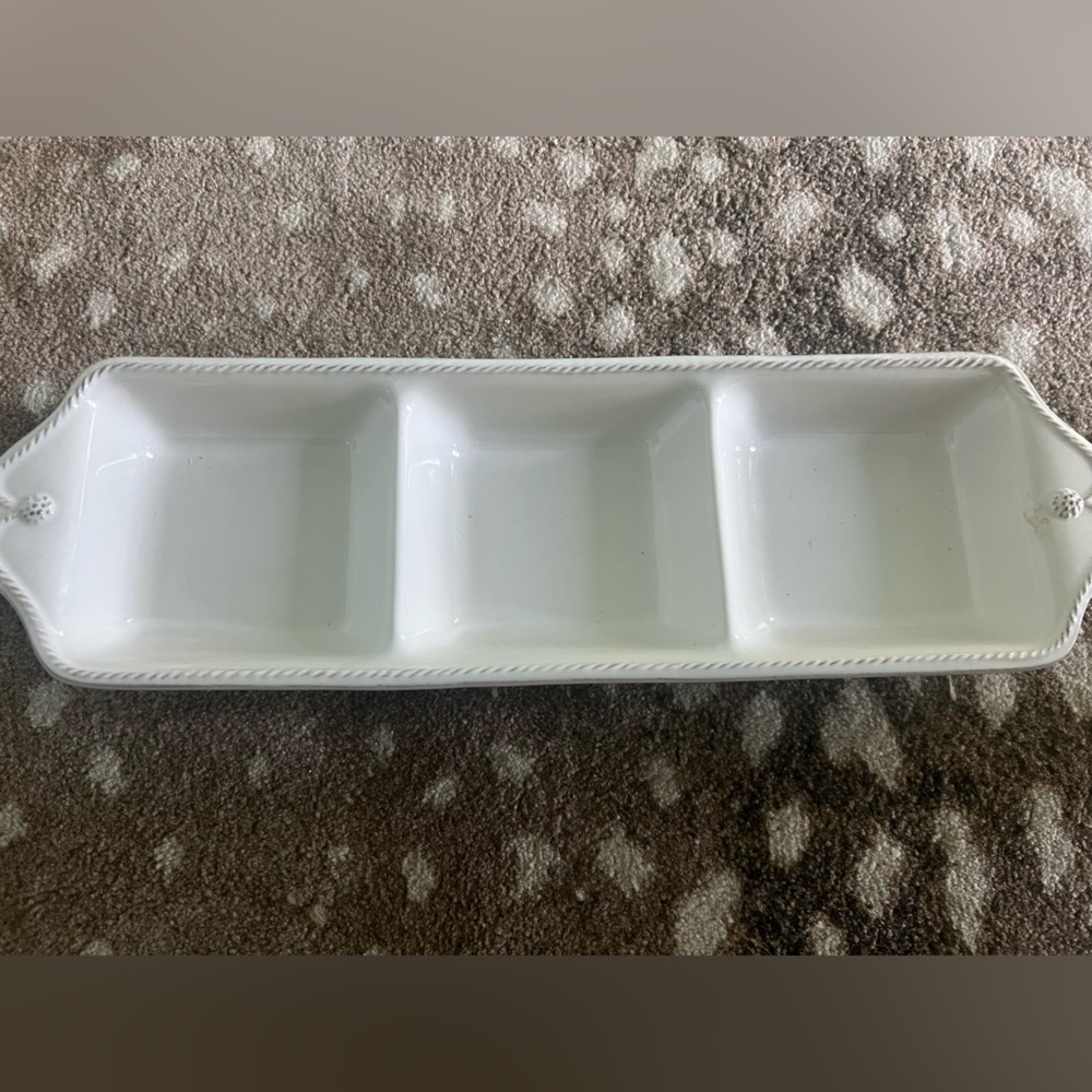 Juliska White Triple Section Serving Dish